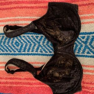 Black lace bra